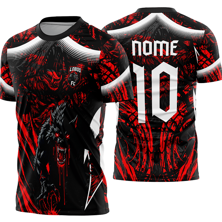 Arte Vetor Camisa Interclasse lobo Mod-861 1