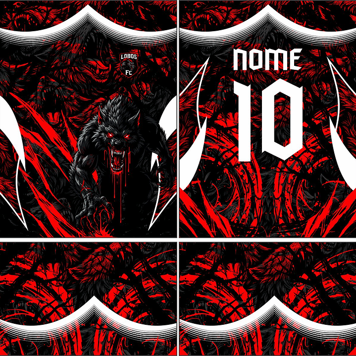 Arte Vetor Camisa Interclasse lobo Mod-861 2