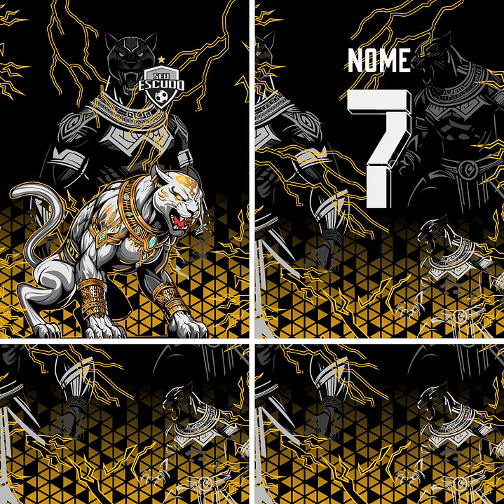 Arte Vetor Camisa Interclasse pantera Mod-862 2