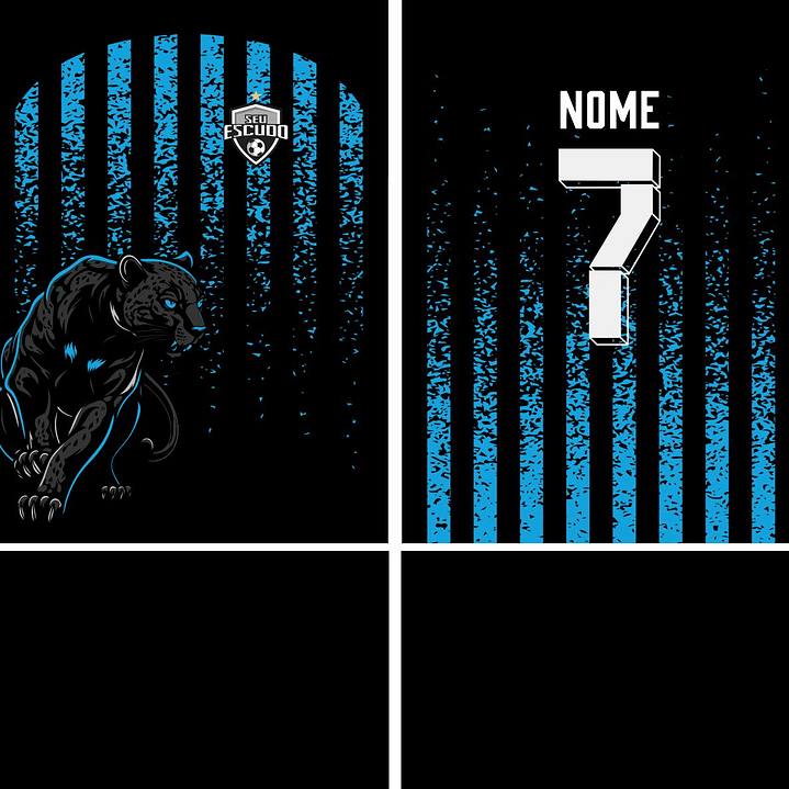 Arte Vetor Camisa Interclasse pantera Mod-863 2