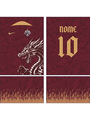 Arte Vetor Camisa Interclasse dragão Mod-864