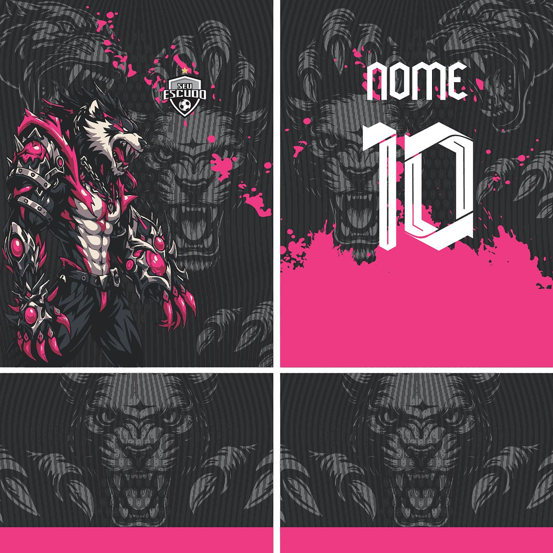 Arte Vetor Camisa Interclasse lobo Mod-867 2