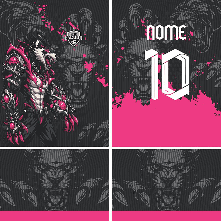 Arte Vetor Camisa Interclasse lobo Mod-867 2