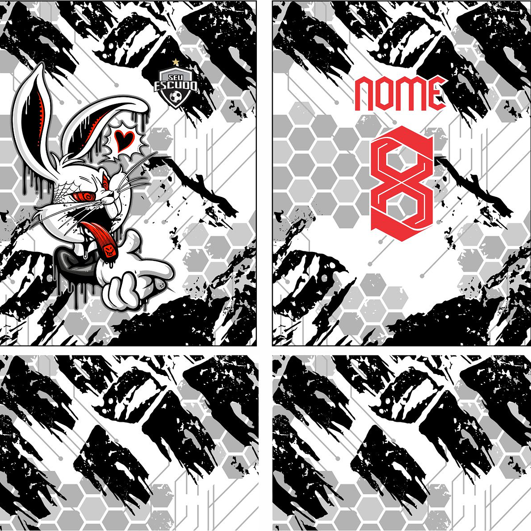 Arte vetor camisa Interclasse coelho Mod-870 2