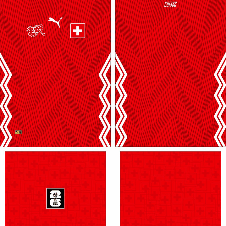 Arte Vetor Camisa Suiça Concept 2026 2