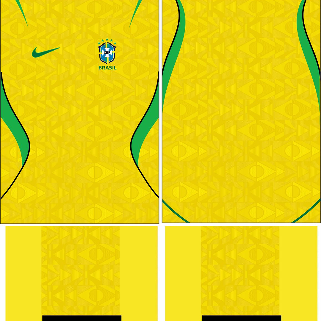 Arte Vetor Camisa Brasil Home Kit 2026 2