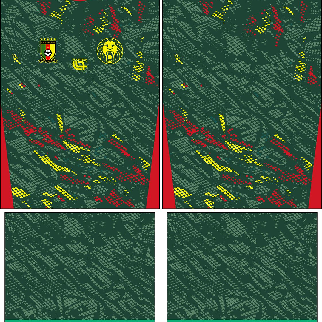 Arte Vetor Camisa Camarões Local 2025-2026 2