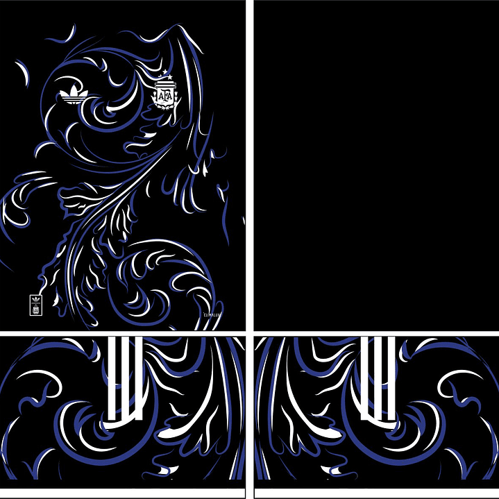 Arte Vetor Camisa Argentina visita 2026 2