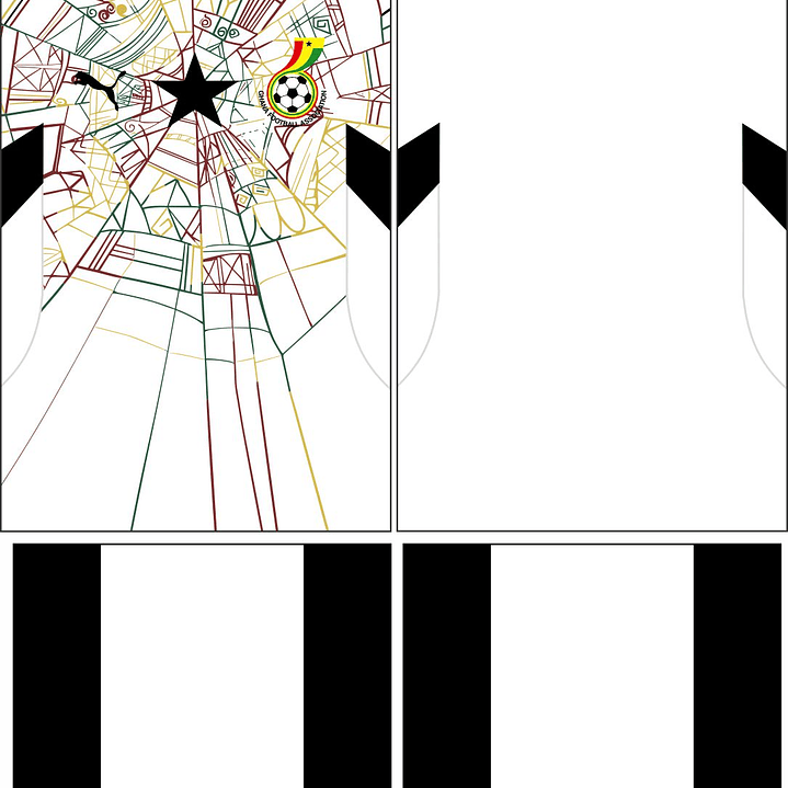 Arte Vetor Camisa Ghana local 2026 2