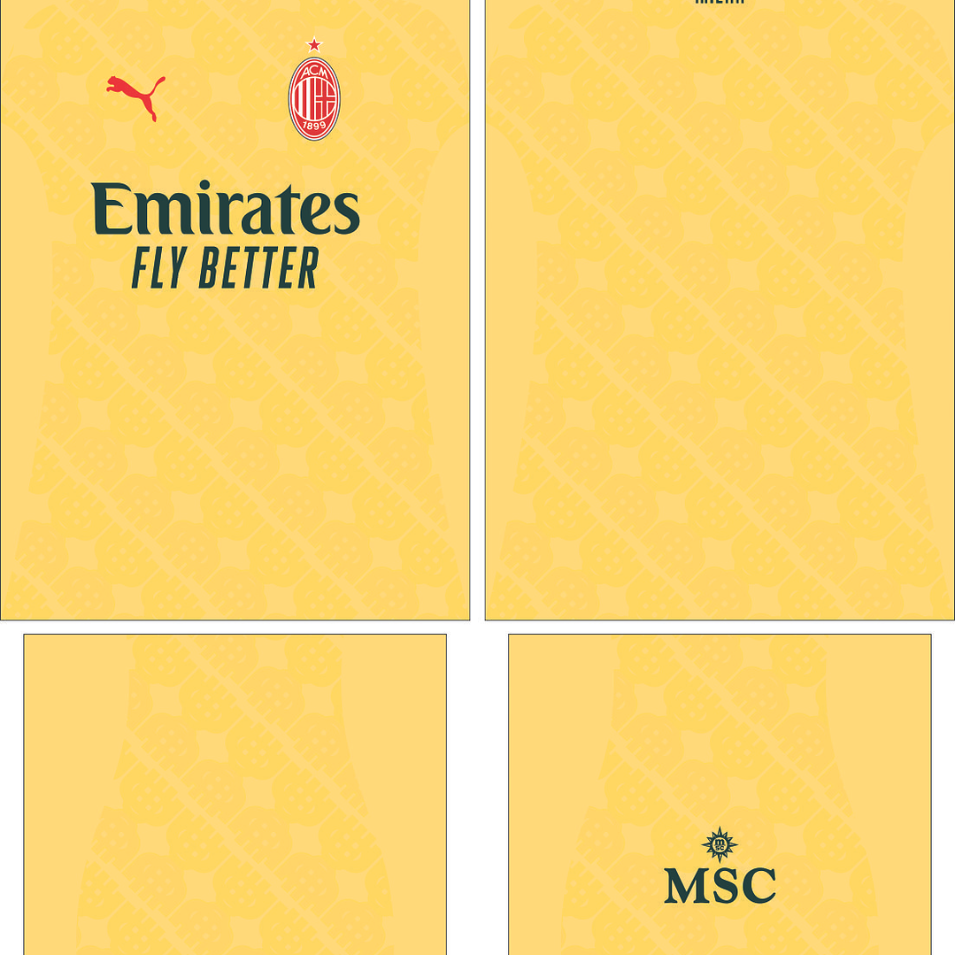 Arte Vetor Camisa AC Milan Terceira 2025-2026 2