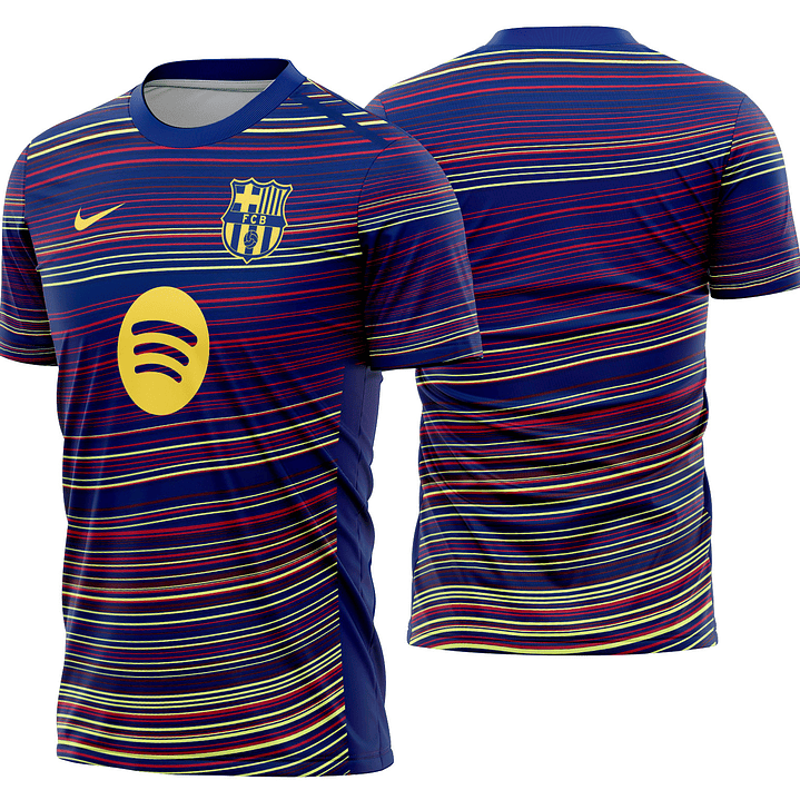 Arte Vetor Camisa Barcelona Pre-jogo home 2025-2026 1