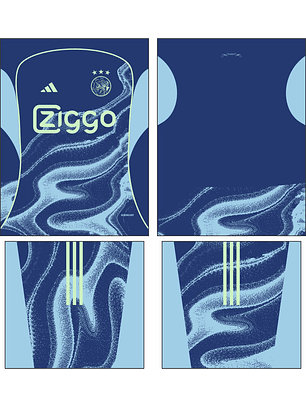 Arte Vetor Camisa Ajax Visita 2025-2026