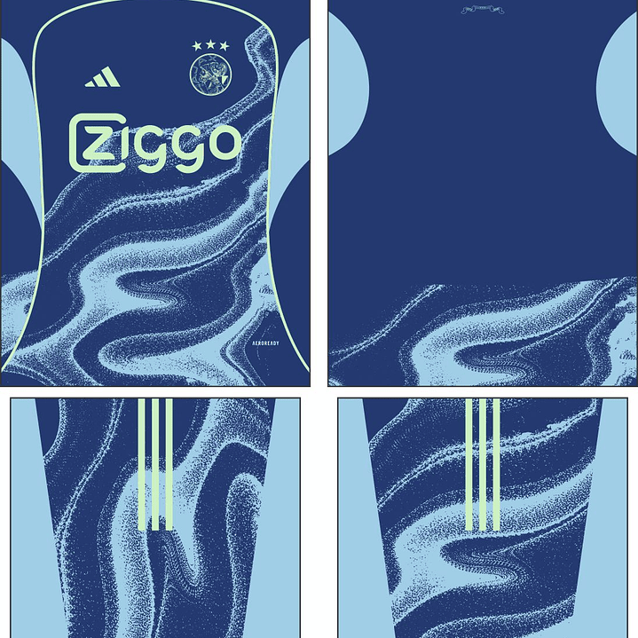 Arte Vetor Camisa Ajax Visita 2025-2026 2