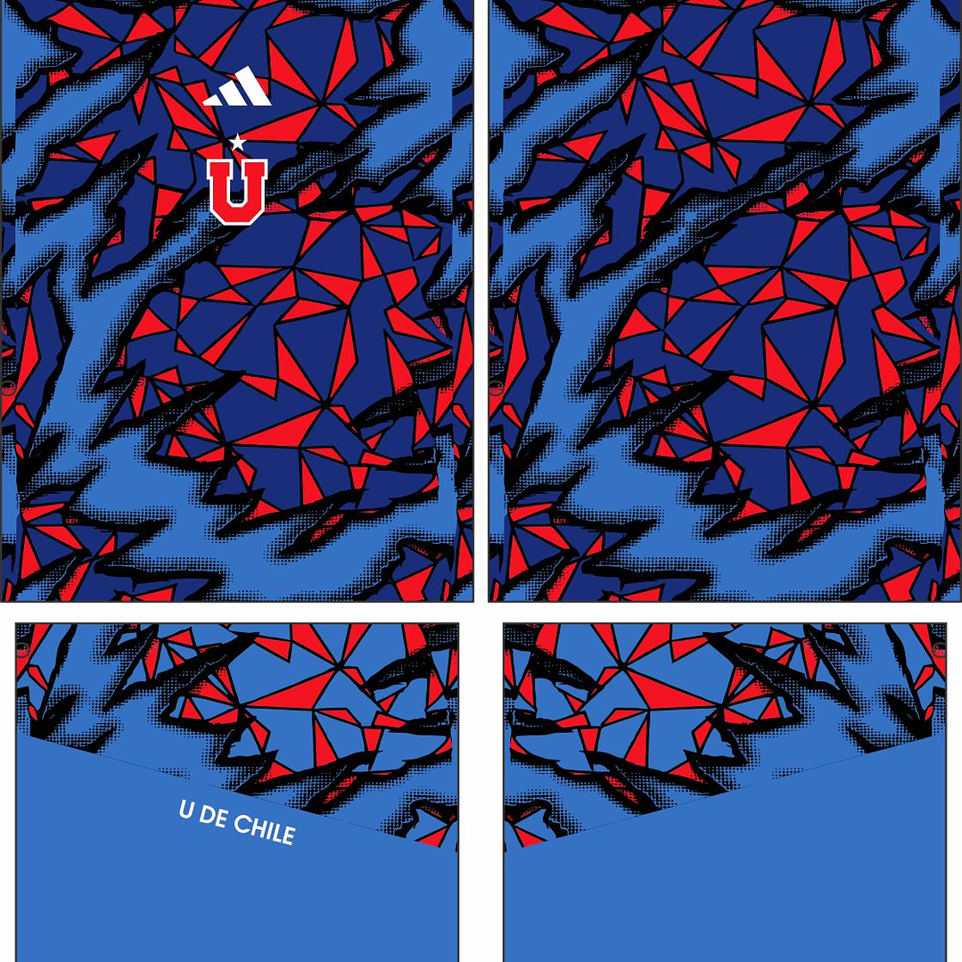 Arte Vetor Camisa Universidad Chile Pre-jogo 2026 2