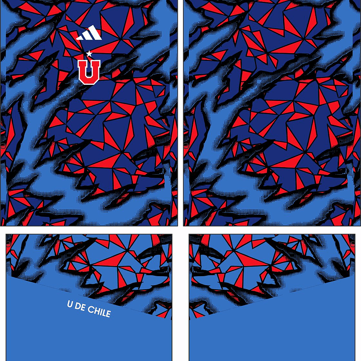 Arte Vetor Camisa Universidad Chile Pre-jogo 2026 2