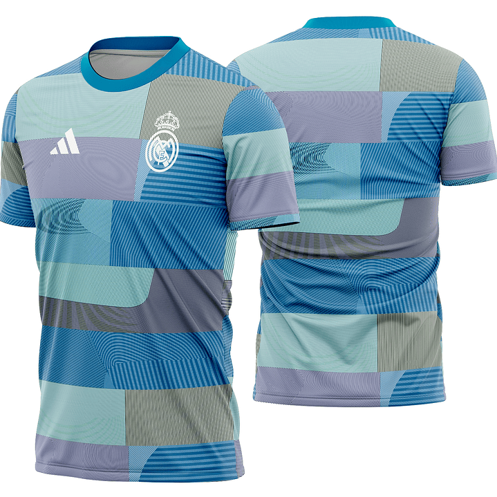 Arte Vetor Camisa Real Madrid Pre-jogo 2025-2026 1