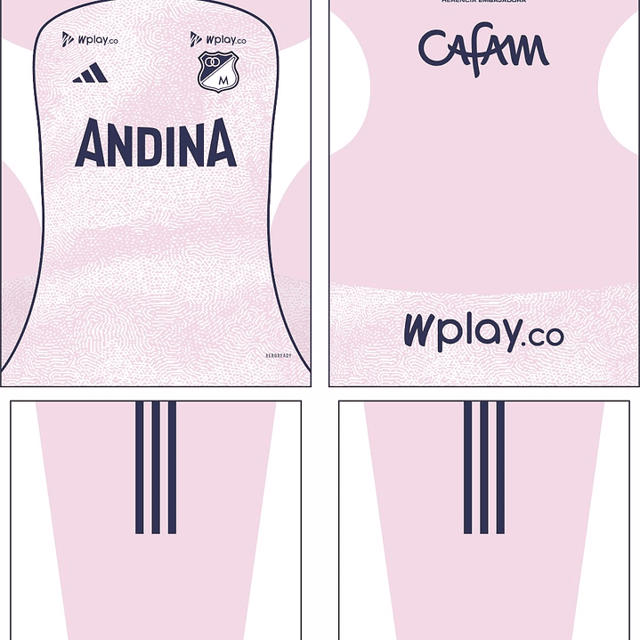 Arte Vetor Camisa Millonarios Visita 2026 2