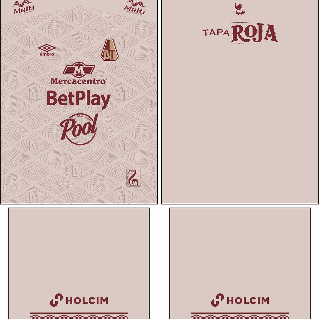 Arte Vetor Camisa Deportes Tolima Visita 2026 2