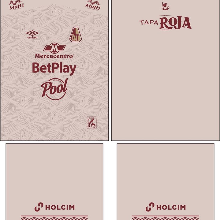 Arte Vetor Camisa Deportes Tolima Visita 2026 2