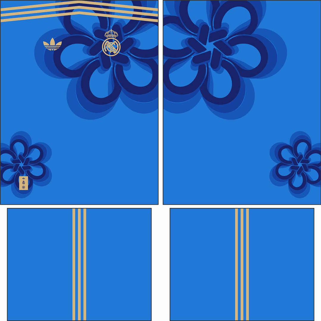 Arte Vetor Camisa Real Madrid Pre-jogo ano novo chines 2025-2026 2