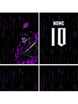 Arte Vetor Camisa Interclasse samurai Mod-872