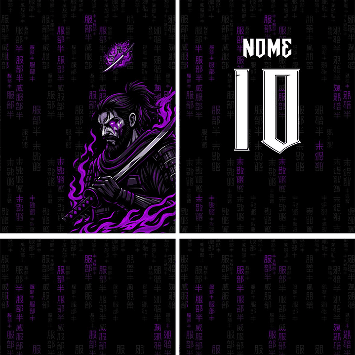 Arte Vetor Camisa Interclasse samurai Mod-872 2