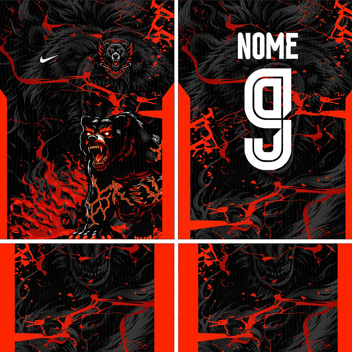 Arte Vetor Camisa Interclasse urso Mod-874 2