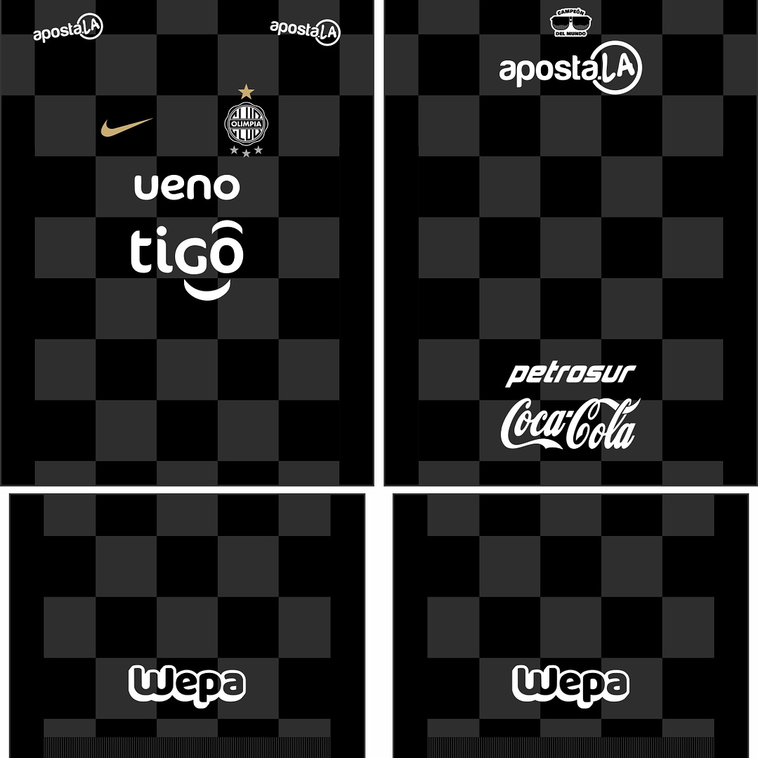 Arte vetor camisa Club Olimpia Visita 2026 2
