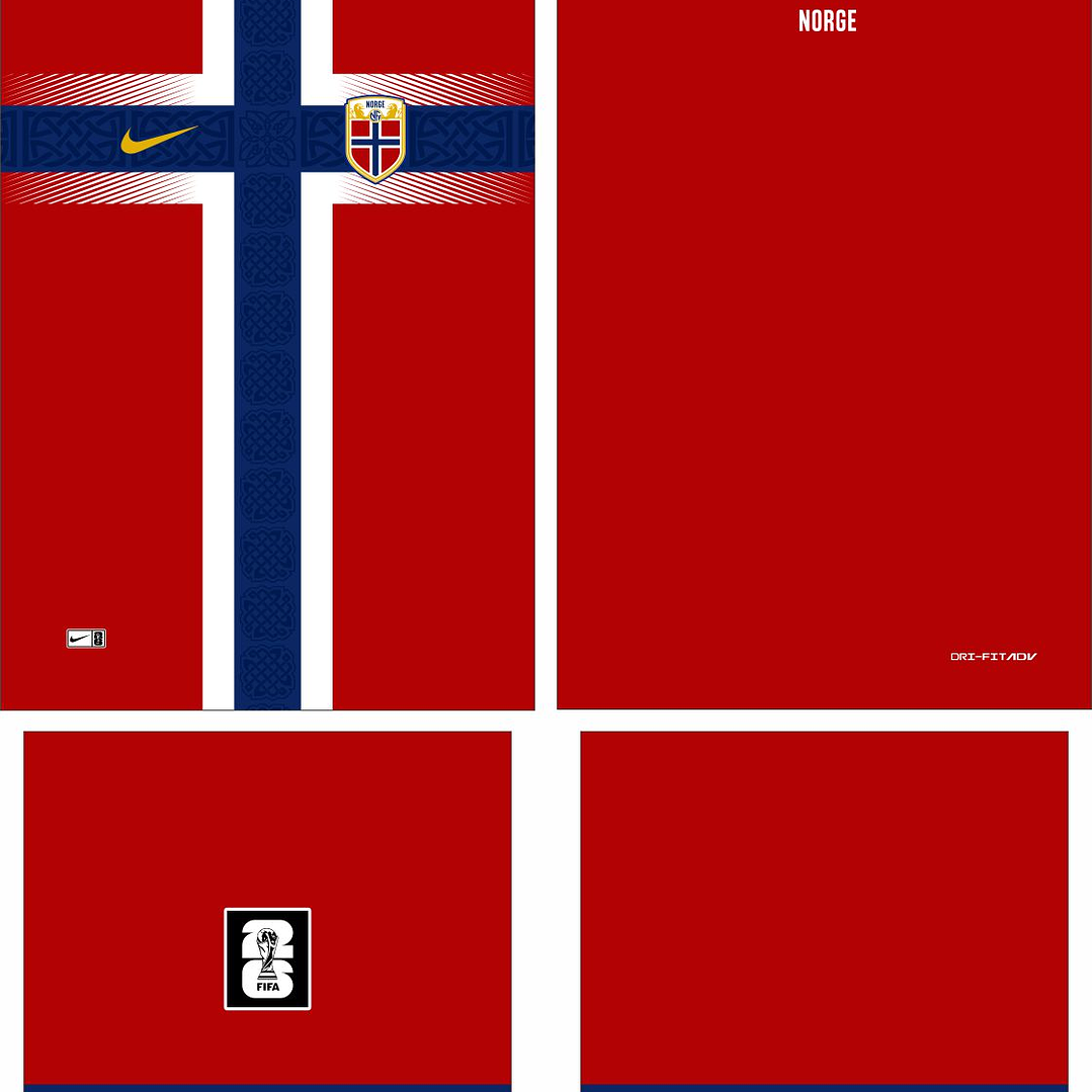 Arte Vetor Camisa Noruega Concept 2026 2