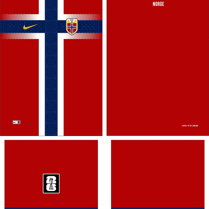 Arte Vetor Camisa Noruega Concept 2026 2