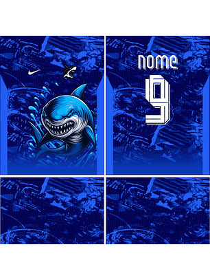 Arte Vetor Camisa Interclasse tubarão Mod-876