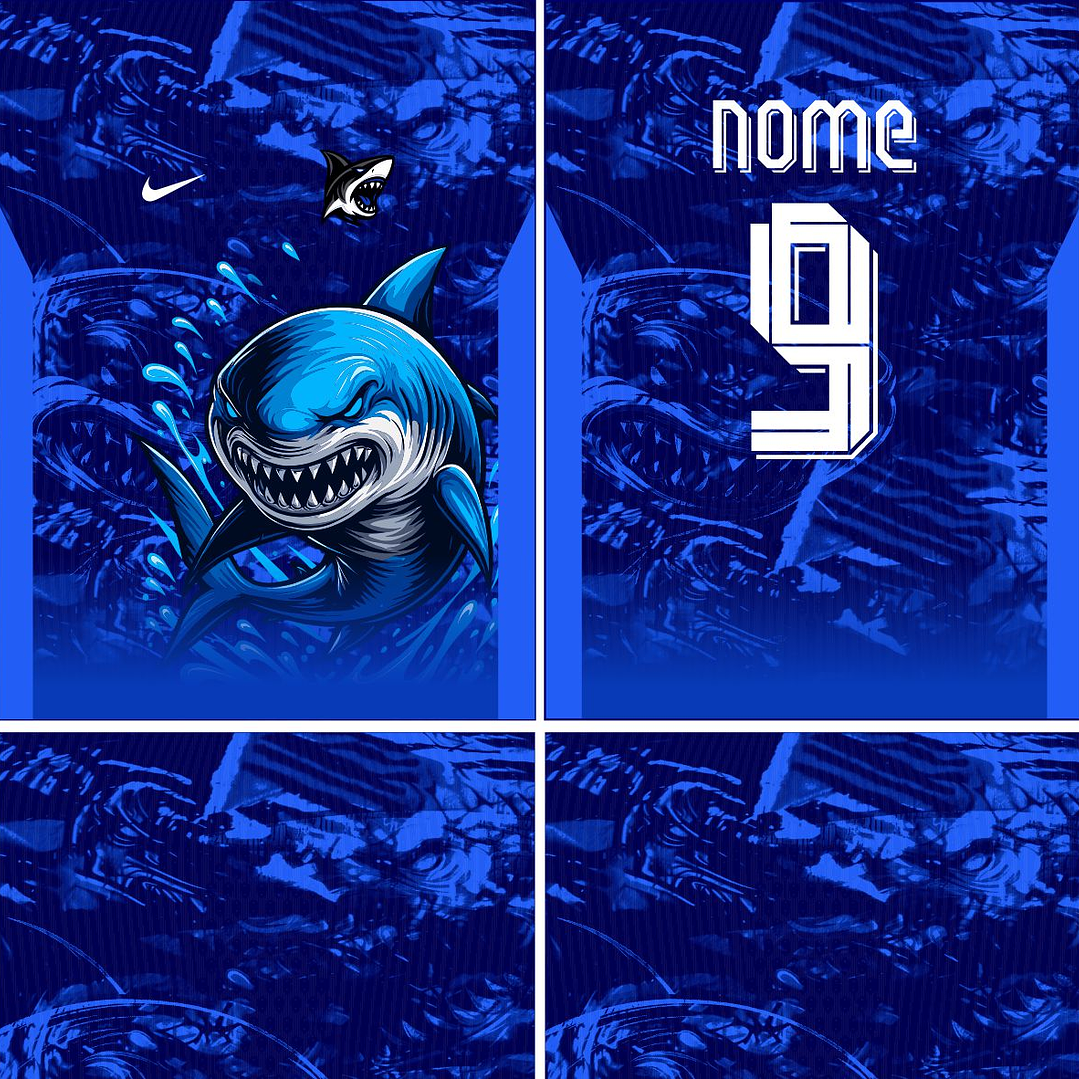 Arte Vetor Camisa Interclasse tubarão Mod-876 2