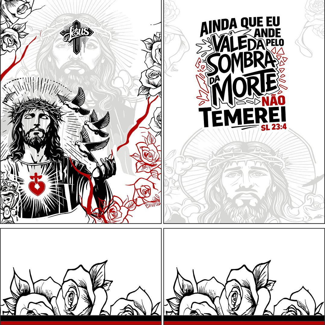 Arte Vetor Camisa Interclasse jesus cristo Mod-878 2