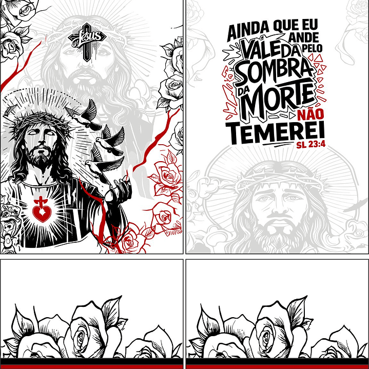 Arte Vetor Camisa Interclasse jesus cristo Mod-878 2
