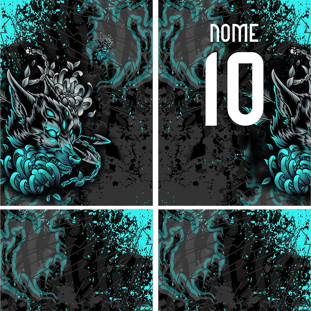 Arte Vetor Camisa Interclasse lobo Mod-881 2