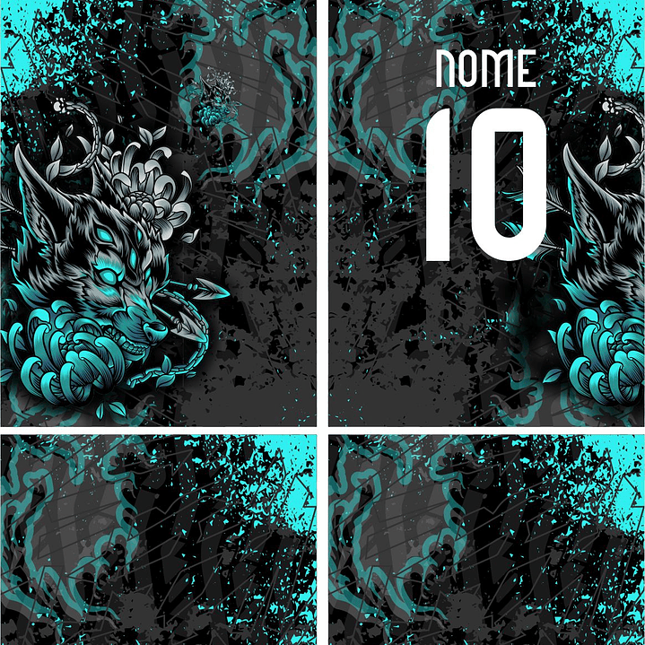 Arte Vetor Camisa Interclasse lobo Mod-881 2