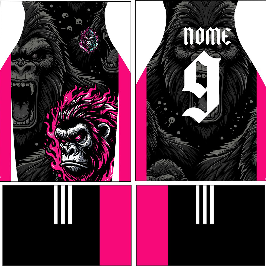 Arte Vetor Camisa Interclasse gorila Mod-883 2