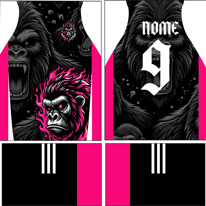 Arte Vetor Camisa Interclasse gorila Mod-883 2