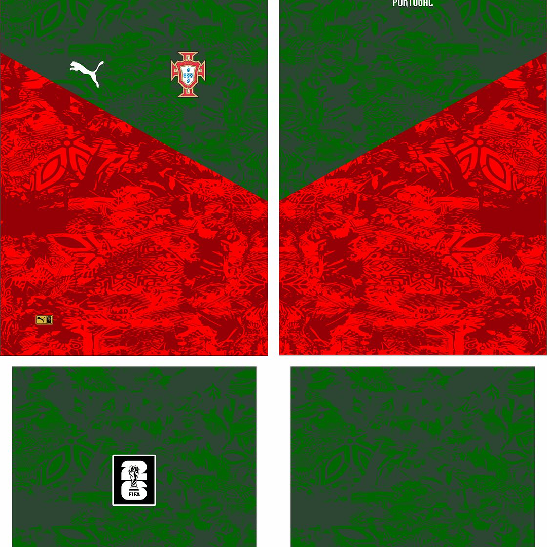 Arte Vetor Camisa Portugal Concept 2026 2