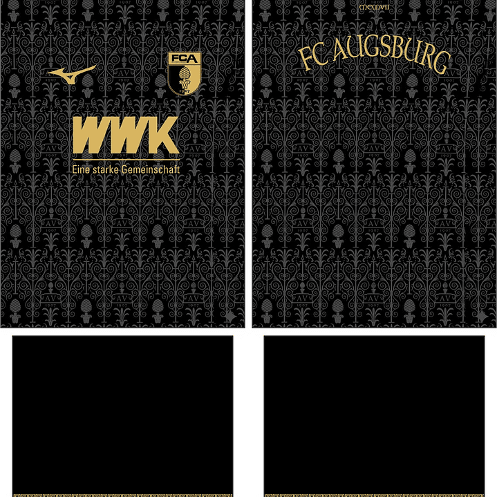 Arte Vetor Camisa FC Augsburg Terceira 2025-2026 2