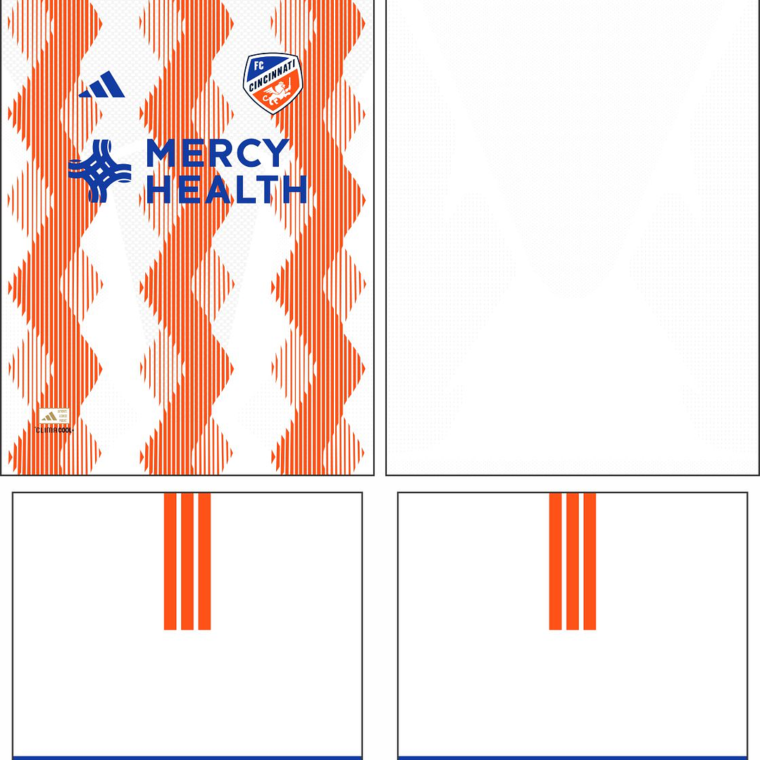 Arte Vetor Camisa FC Cincinnati Visita 2026 2