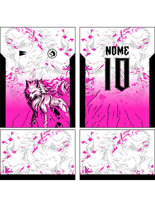 Arte Vetor Camisa Interclasse lobo Mod-884