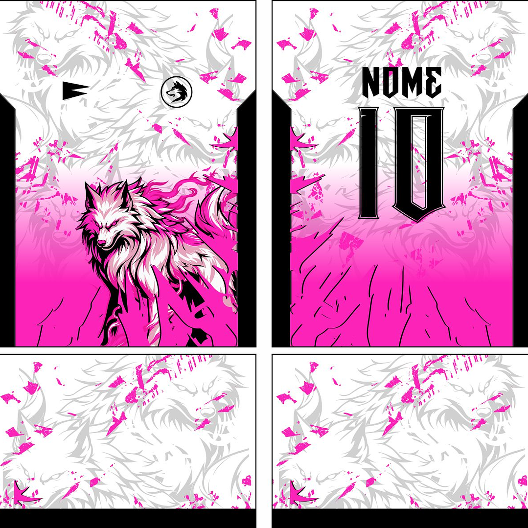 Arte Vetor Camisa Interclasse lobo Mod-884 2