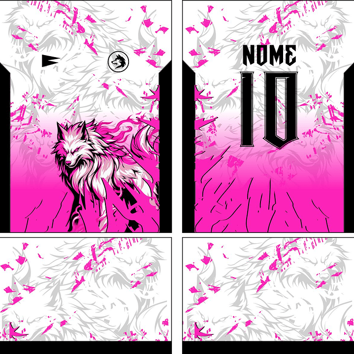 Arte Vetor Camisa Interclasse lobo Mod-884 2