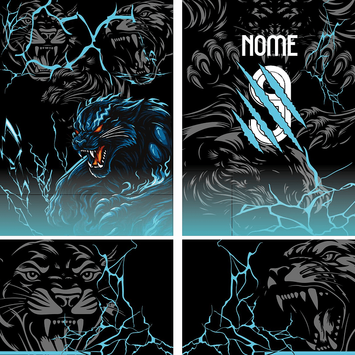 Arte Vetor Camisa Interclasse pantera Mod-885 2