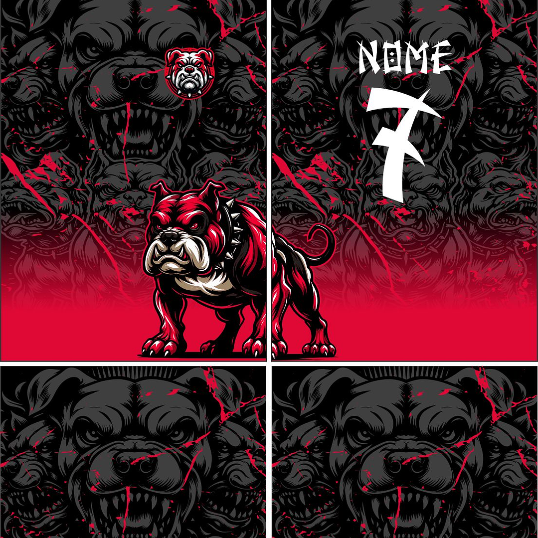 Arte Vetor Camisa Interclasse pitbull Mod-891 2