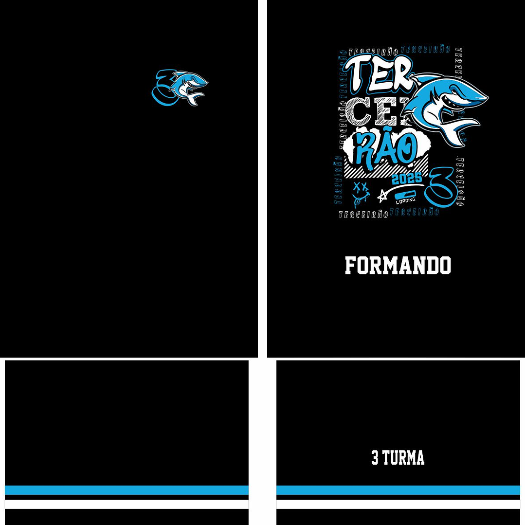 Arte Vetor Camisa terceirão tubarão Mod-318 2