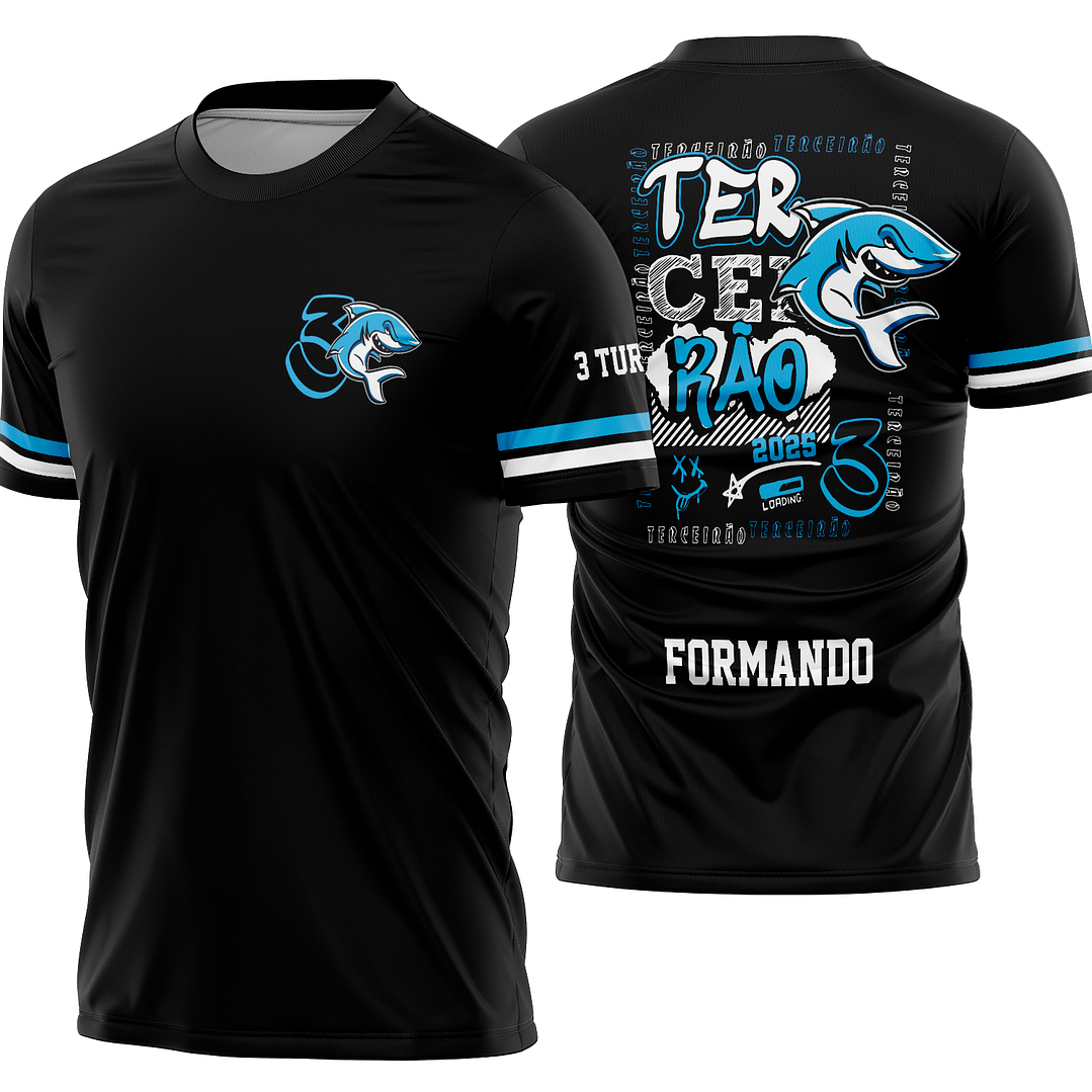 Arte Vetor Camisa terceirão tubarão Mod-318 1