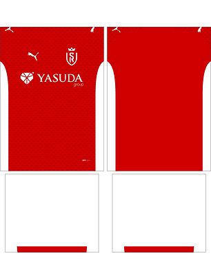 Arte Vetor Camisa Stade de Reims Local 2025-2026