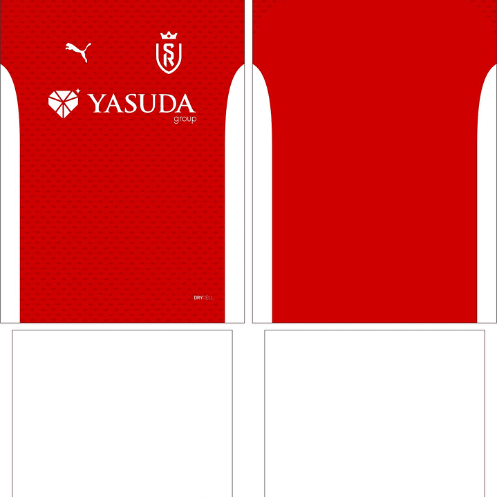 Arte Vetor Camisa Stade de Reims Local 2025-2026 2